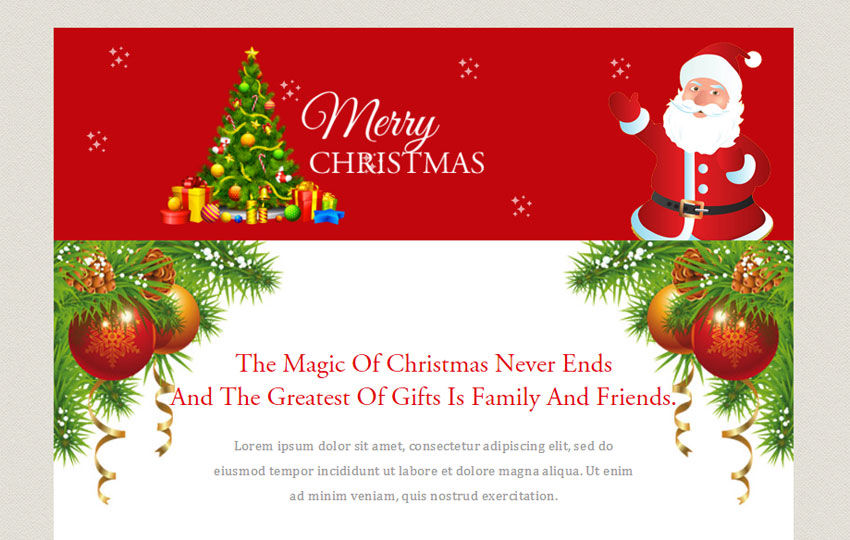 Merry Christmas Email Templates